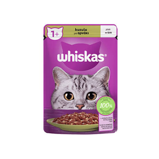 🥣 پوچ گربه بالغ ویسکاس ترک 🇹🇷Whiskas طعم گوشت بره🐑