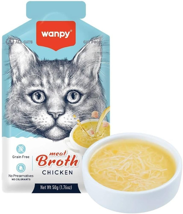 🍲سوپ گربه 🐈⬛ونپی با طعم مرغ🐓🍗وزن 50 گرم
