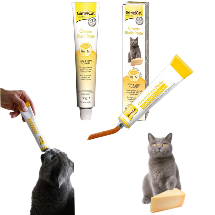 😺🟤🧴 خمیر مالت گربه جیم 🐈⬛کت مدل بیوتین پنیری🧀 (پوست و مو)50 گرم