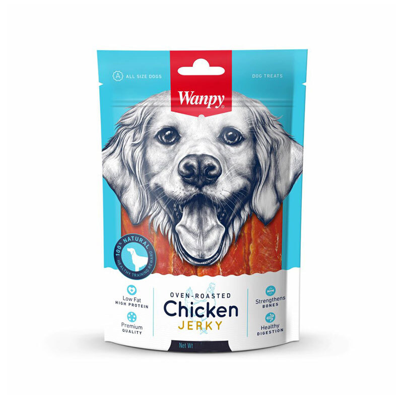 تشویقی سگ ونپی Wanpy Oven Roasted Chicken Jerky وزن 100 گرم
